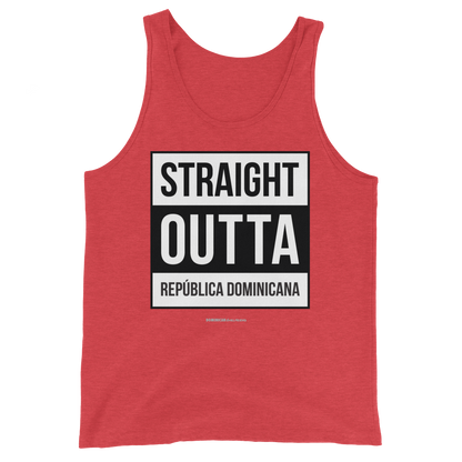 Straight Outta República Dominicana Unisex Tank Top  - 2020 - DominicanGirlfriend.com - Frases Dominicanas - República Dominicana Lifestyle Graphic T-Shirts Streetwear & Accessories - New York - Bronx - Washington Heights - Miami - Florida - Boca Chica - USA - Dominican Clothing