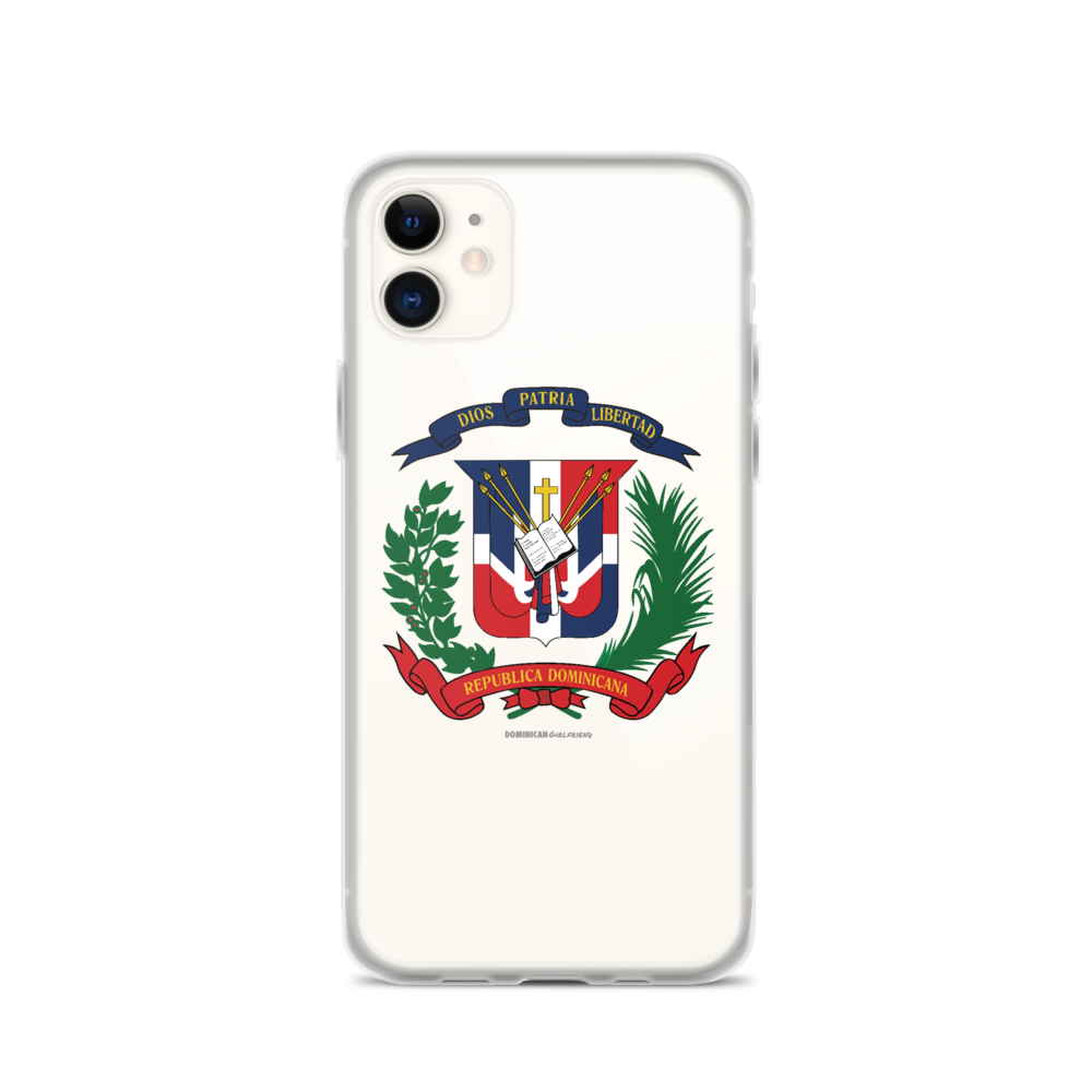 Escudo de la República Dominicana iPhone Case  - 2020 - DominicanGirlfriend.com - Frases Dominicanas - República Dominicana Lifestyle Graphic T-Shirts Streetwear & Accessories - New York - Bronx - Washington Heights - Miami - Florida - Boca Chica - USA - Dominican Clothing
