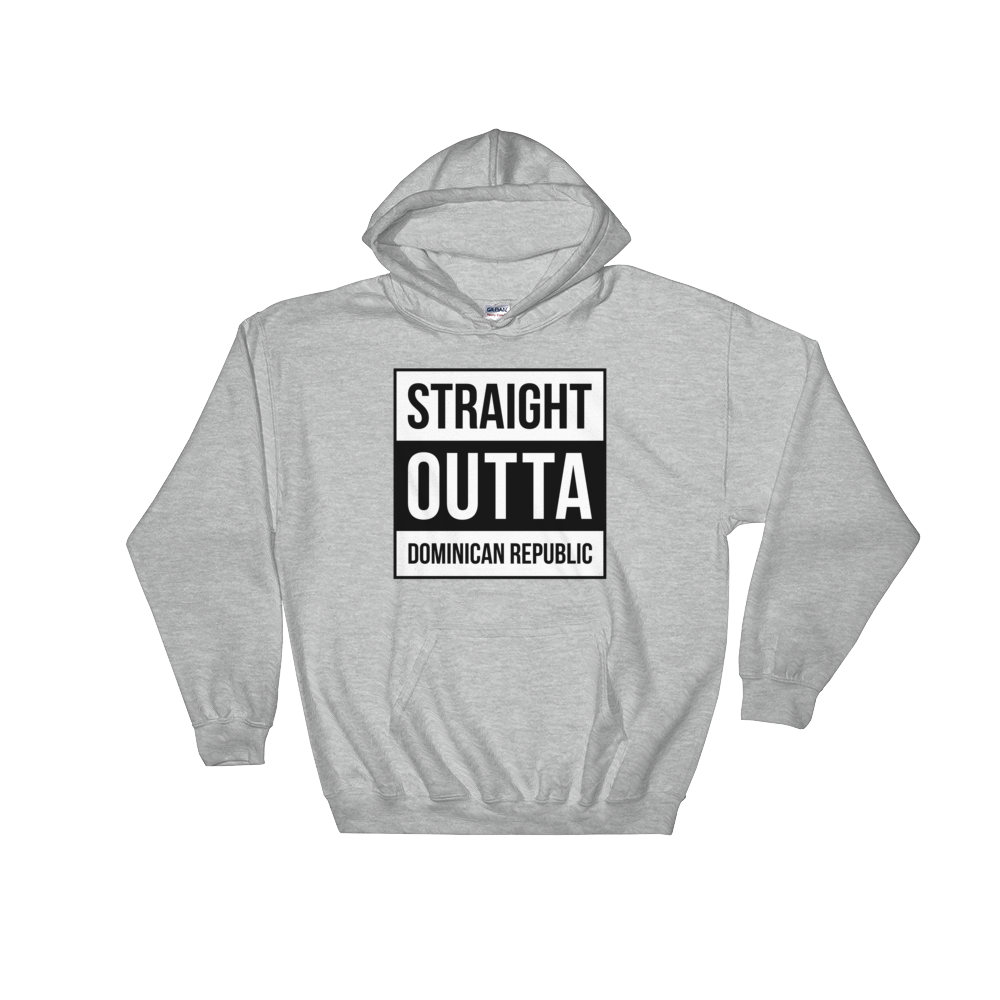 Straight Outta Dominican Republic Unisex Hoodie  - 2020 - DominicanGirlfriend.com - Frases Dominicanas - República Dominicana Lifestyle Graphic T-Shirts Streetwear & Accessories - New York - Bronx - Washington Heights - Miami - Florida - Boca Chica - USA - Dominican Clothing