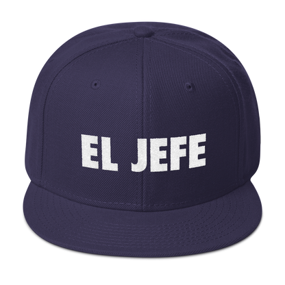 El Jefe Snapback Hat  - 2020 - DominicanGirlfriend.com - Frases Dominicanas - República Dominicana Lifestyle Graphic T-Shirts Streetwear & Accessories - New York - Bronx - Washington Heights - Miami - Florida - Boca Chica - USA - Dominican Clothing