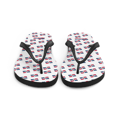 All-Over Emoji República Dominicana Flag Flip-Flops  - 2020 - DominicanGirlfriend.com - Frases Dominicanas - República Dominicana Lifestyle Graphic T-Shirts Streetwear & Accessories - New York - Bronx - Washington Heights - Miami - Florida - Boca Chica - USA - Dominican Clothing