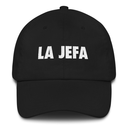 La Jefa Dad Hat  - 2020 - DominicanGirlfriend.com - Frases Dominicanas - República Dominicana Lifestyle Graphic T-Shirts Streetwear & Accessories - New York - Bronx - Washington Heights - Miami - Florida - Boca Chica - USA - Dominican Clothing