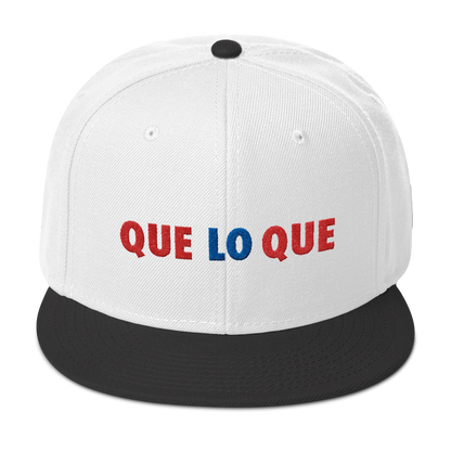 Que Lo Que Snapback Hat  - 2020 - DominicanGirlfriend.com - Frases Dominicanas - República Dominicana Lifestyle Graphic T-Shirts Streetwear & Accessories - New York - Bronx - Washington Heights - Miami - Florida - Boca Chica - USA - Dominican Clothing