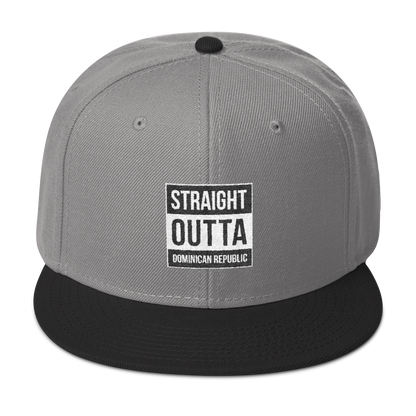 Straight Outta Dominican Republic Snapback  - 2020 - DominicanGirlfriend.com - Frases Dominicanas - República Dominicana Lifestyle Graphic T-Shirts Streetwear & Accessories - New York - Bronx - Washington Heights - Miami - Florida - Boca Chica - USA - Dominican Clothing