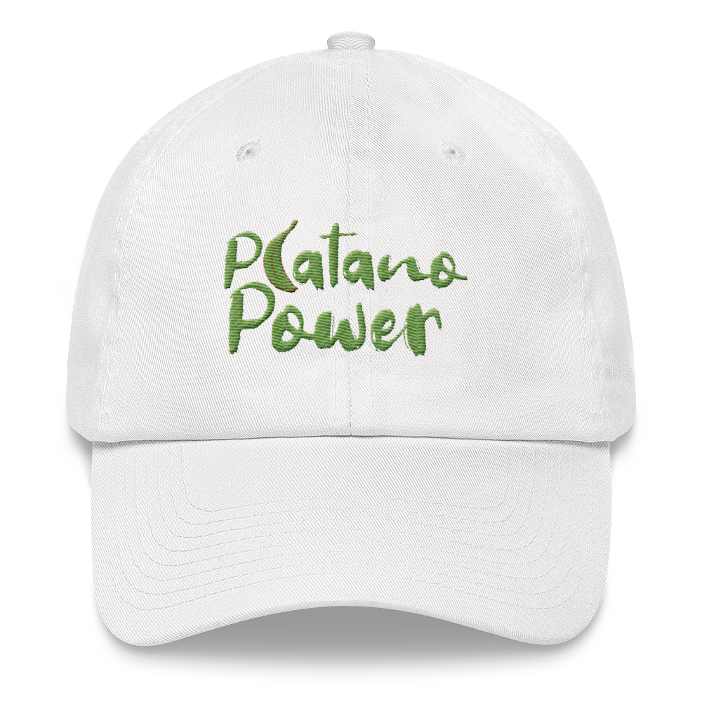 Platano Power Dad Hat  - 2020 - DominicanGirlfriend.com - Frases Dominicanas - República Dominicana Lifestyle Graphic T-Shirts Streetwear & Accessories - New York - Bronx - Washington Heights - Miami - Florida - Boca Chica - USA - Dominican Clothing