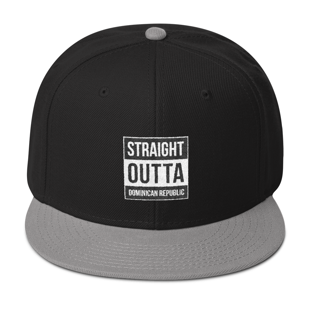 Straight Outta Dominican Republic Snapback  - 2020 - DominicanGirlfriend.com - Frases Dominicanas - República Dominicana Lifestyle Graphic T-Shirts Streetwear & Accessories - New York - Bronx - Washington Heights - Miami - Florida - Boca Chica - USA - Dominican Clothing