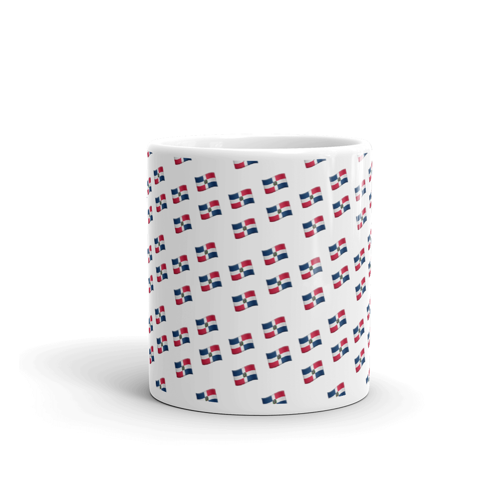 All-Over Emoji República Dominicana Flag Mug  - 2020 - DominicanGirlfriend.com - Frases Dominicanas - República Dominicana Lifestyle Graphic T-Shirts Streetwear & Accessories - New York - Bronx - Washington Heights - Miami - Florida - Boca Chica - USA - Dominican Clothing