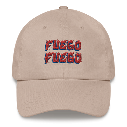 Fuego Dad hat  - 2020 - DominicanGirlfriend.com - Frases Dominicanas - República Dominicana Lifestyle Graphic T-Shirts Streetwear & Accessories - New York - Bronx - Washington Heights - Miami - Florida - Boca Chica - USA - Dominican Clothing