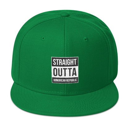 Straight Outta Dominican Republic Snapback  - 2020 - DominicanGirlfriend.com - Frases Dominicanas - República Dominicana Lifestyle Graphic T-Shirts Streetwear & Accessories - New York - Bronx - Washington Heights - Miami - Florida - Boca Chica - USA - Dominican Clothing
