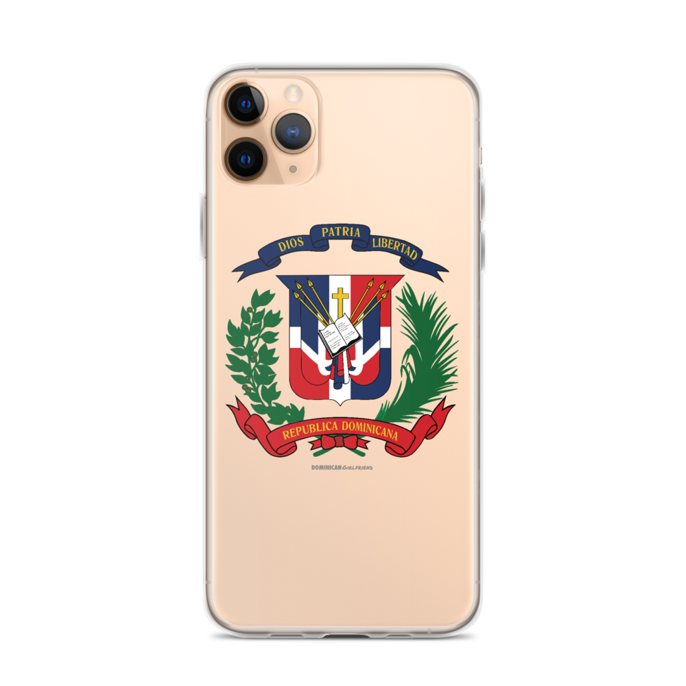 Escudo de la República Dominicana iPhone Case  - 2020 - DominicanGirlfriend.com - Frases Dominicanas - República Dominicana Lifestyle Graphic T-Shirts Streetwear & Accessories - New York - Bronx - Washington Heights - Miami - Florida - Boca Chica - USA - Dominican Clothing