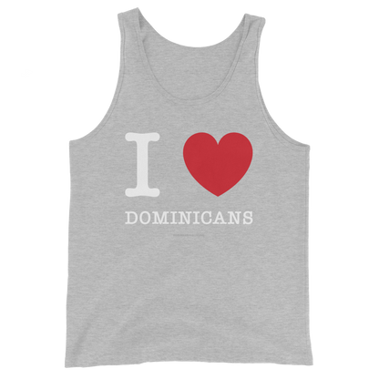 I Love Dominicans Unisex Tank Top  - 2020 - DominicanGirlfriend.com - Frases Dominicanas - República Dominicana Lifestyle Graphic T-Shirts Streetwear & Accessories - New York - Bronx - Washington Heights - Miami - Florida - Boca Chica - USA - Dominican Clothing
