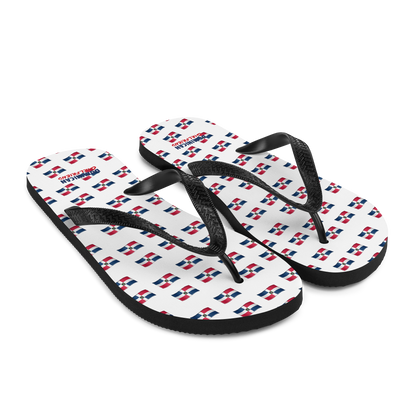 All-Over Emoji República Dominicana Flag Flip-Flops  - 2020 - DominicanGirlfriend.com - Frases Dominicanas - República Dominicana Lifestyle Graphic T-Shirts Streetwear & Accessories - New York - Bronx - Washington Heights - Miami - Florida - Boca Chica - USA - Dominican Clothing