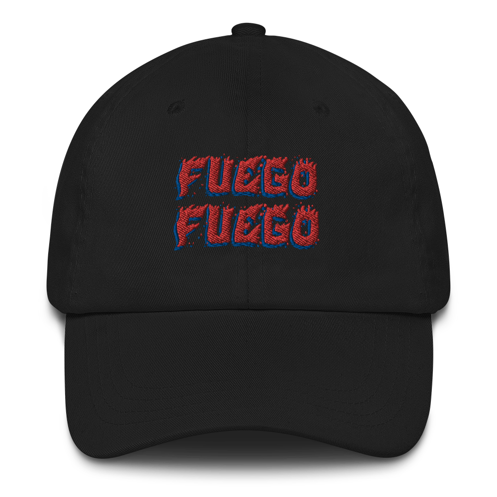 Fuego Dad hat  - 2020 - DominicanGirlfriend.com - Frases Dominicanas - República Dominicana Lifestyle Graphic T-Shirts Streetwear & Accessories - New York - Bronx - Washington Heights - Miami - Florida - Boca Chica - USA - Dominican Clothing