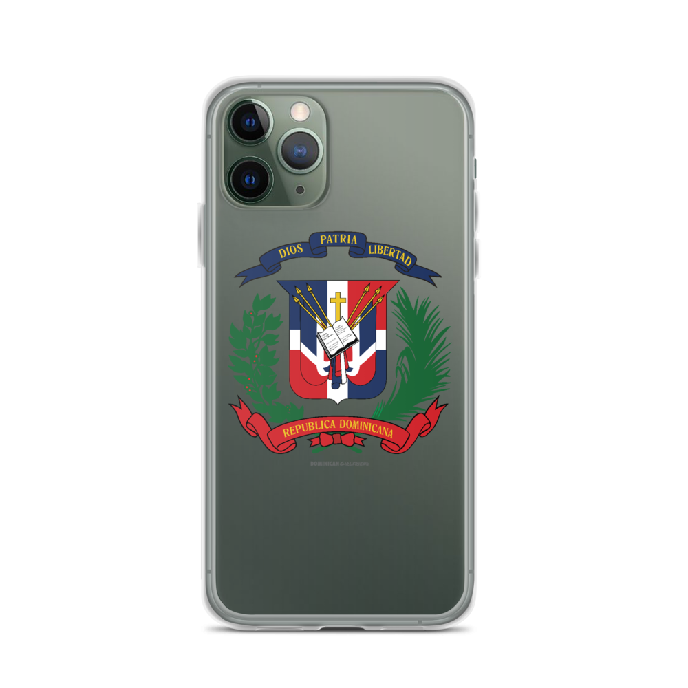 Escudo de la República Dominicana iPhone Case  - 2020 - DominicanGirlfriend.com - Frases Dominicanas - República Dominicana Lifestyle Graphic T-Shirts Streetwear & Accessories - New York - Bronx - Washington Heights - Miami - Florida - Boca Chica - USA - Dominican Clothing