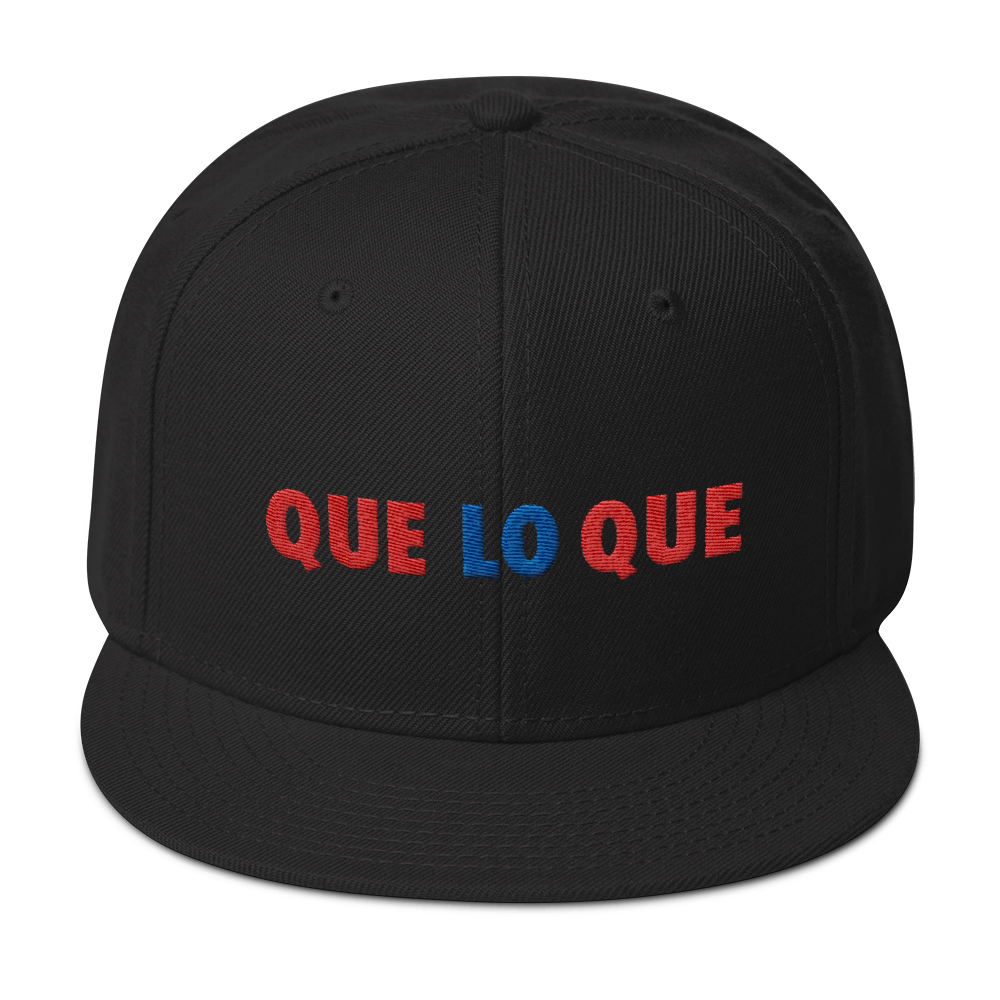 Que Lo Que Snapback Hat  - 2020 - DominicanGirlfriend.com - Frases Dominicanas - República Dominicana Lifestyle Graphic T-Shirts Streetwear & Accessories - New York - Bronx - Washington Heights - Miami - Florida - Boca Chica - USA - Dominican Clothing
