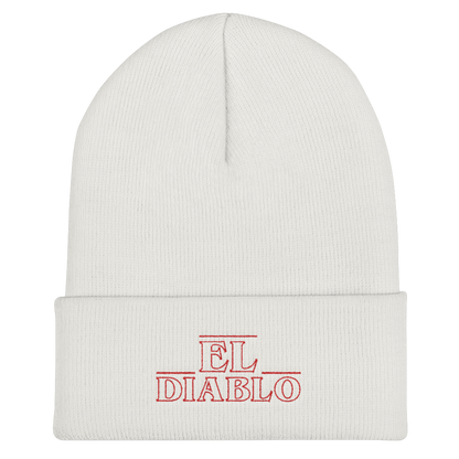 El Diablo Cuffed Beanie  - 2020 - DominicanGirlfriend.com - Frases Dominicanas - República Dominicana Lifestyle Graphic T-Shirts Streetwear & Accessories - New York - Bronx - Washington Heights - Miami - Florida - Boca Chica - USA - Dominican Clothing