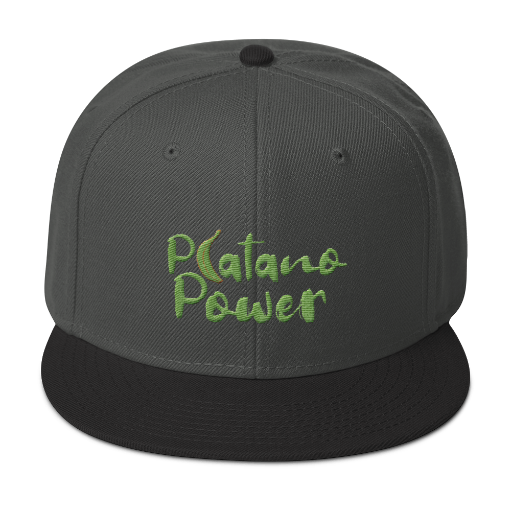 Platano Power Snapback Hat  - 2020 - DominicanGirlfriend.com - Frases Dominicanas - República Dominicana Lifestyle Graphic T-Shirts Streetwear & Accessories - New York - Bronx - Washington Heights - Miami - Florida - Boca Chica - USA - Dominican Clothing