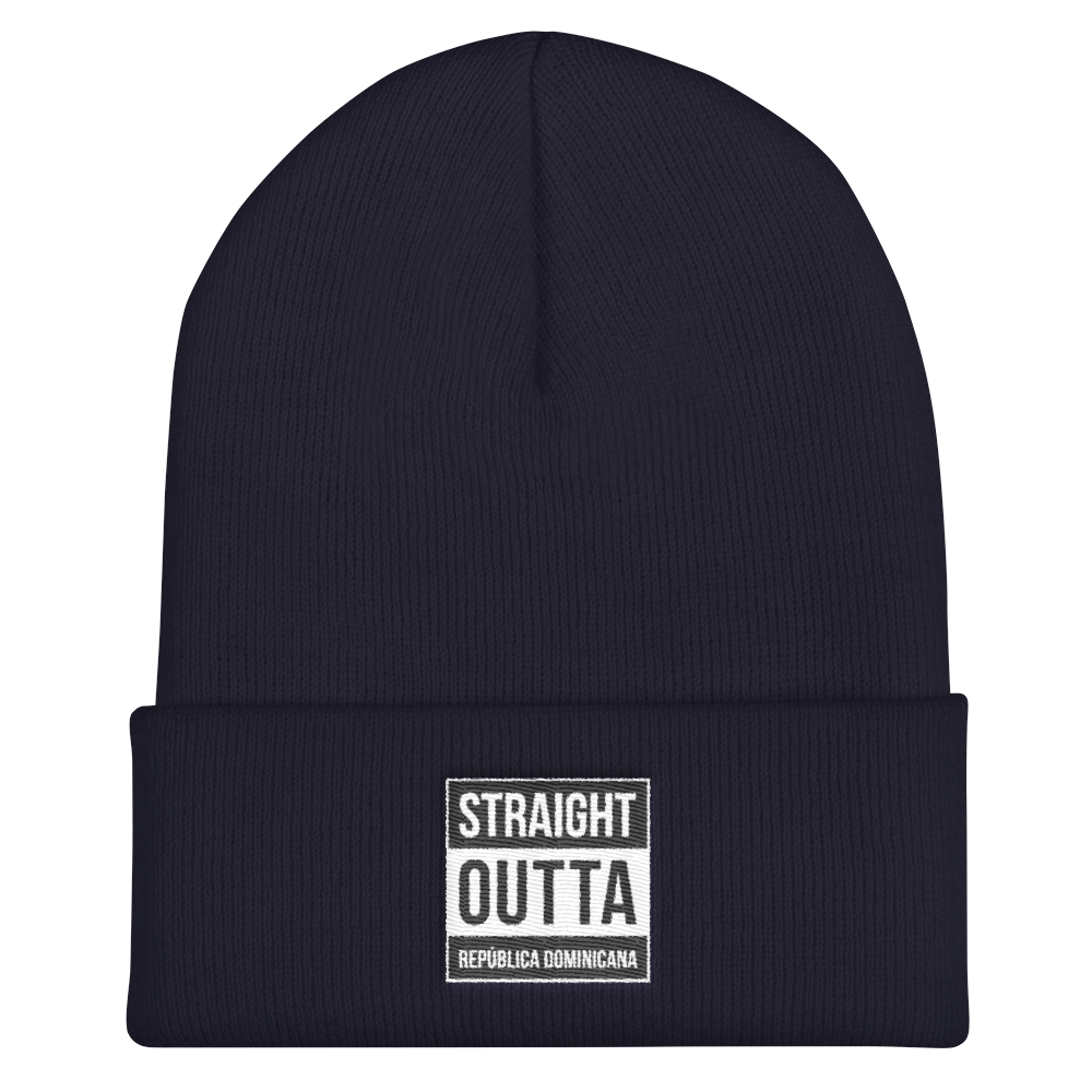 Straight Outta República Dominicana  Cuffed Beanie  - 2020 - DominicanGirlfriend.com - Frases Dominicanas - República Dominicana Lifestyle Graphic T-Shirts Streetwear & Accessories - New York - Bronx - Washington Heights - Miami - Florida - Boca Chica - USA - Dominican Clothing