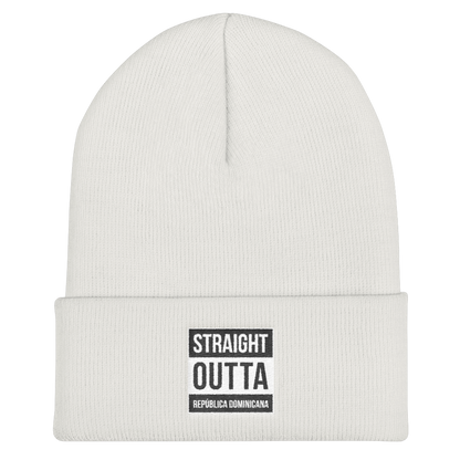 Straight Outta República Dominicana  Cuffed Beanie  - 2020 - DominicanGirlfriend.com - Frases Dominicanas - República Dominicana Lifestyle Graphic T-Shirts Streetwear & Accessories - New York - Bronx - Washington Heights - Miami - Florida - Boca Chica - USA - Dominican Clothing
