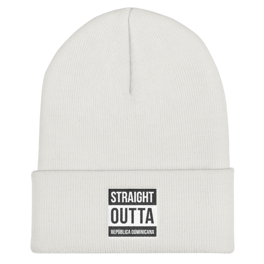 Straight Outta República Dominicana  Cuffed Beanie  - 2020 - DominicanGirlfriend.com - Frases Dominicanas - República Dominicana Lifestyle Graphic T-Shirts Streetwear & Accessories - New York - Bronx - Washington Heights - Miami - Florida - Boca Chica - USA - Dominican Clothing