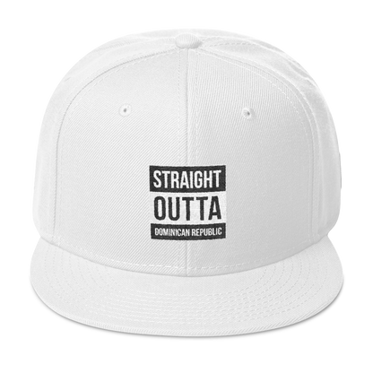 Straight Outta Dominican Republic Snapback  - 2020 - DominicanGirlfriend.com - Frases Dominicanas - República Dominicana Lifestyle Graphic T-Shirts Streetwear & Accessories - New York - Bronx - Washington Heights - Miami - Florida - Boca Chica - USA - Dominican Clothing