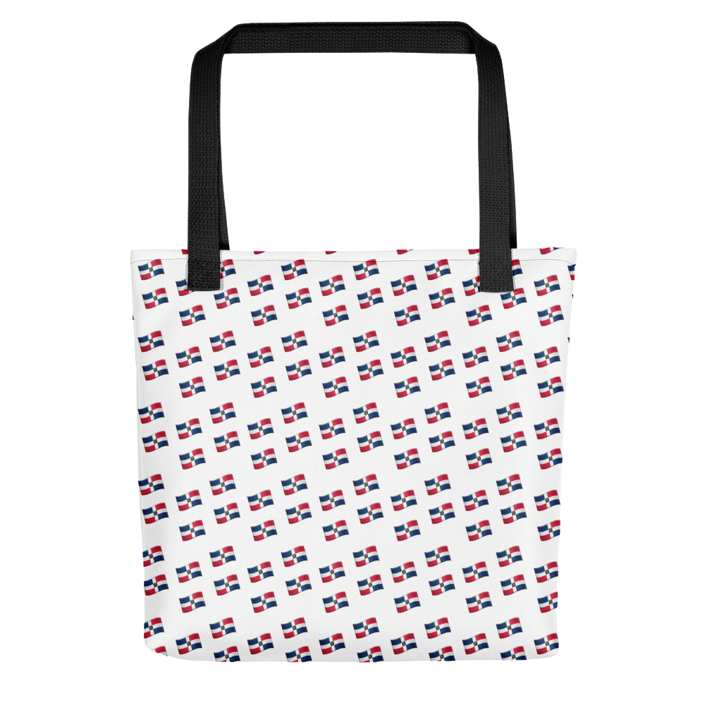 All-Over Emoji República Dominicana Flag Tote bag  - 2020 - DominicanGirlfriend.com - Frases Dominicanas - República Dominicana Lifestyle Graphic T-Shirts Streetwear & Accessories - New York - Bronx - Washington Heights - Miami - Florida - Boca Chica - USA - Dominican Clothing