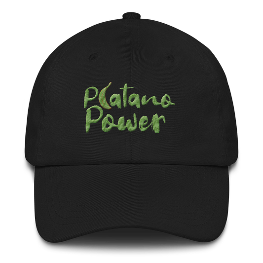 Platano Power Dad Hat  - 2020 - DominicanGirlfriend.com - Frases Dominicanas - República Dominicana Lifestyle Graphic T-Shirts Streetwear & Accessories - New York - Bronx - Washington Heights - Miami - Florida - Boca Chica - USA - Dominican Clothing