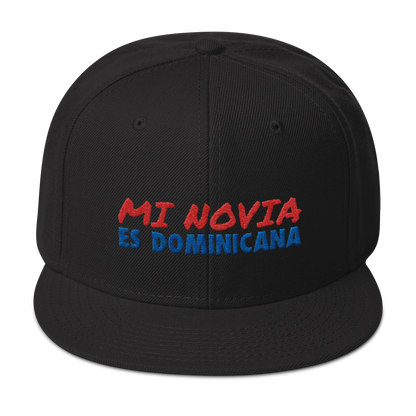 Mi Novia Es Dominicana Snapback Hat  - 2020 - DominicanGirlfriend.com - Frases Dominicanas - República Dominicana Lifestyle Graphic T-Shirts Streetwear & Accessories - New York - Bronx - Washington Heights - Miami - Florida - Boca Chica - USA - Dominican Clothing