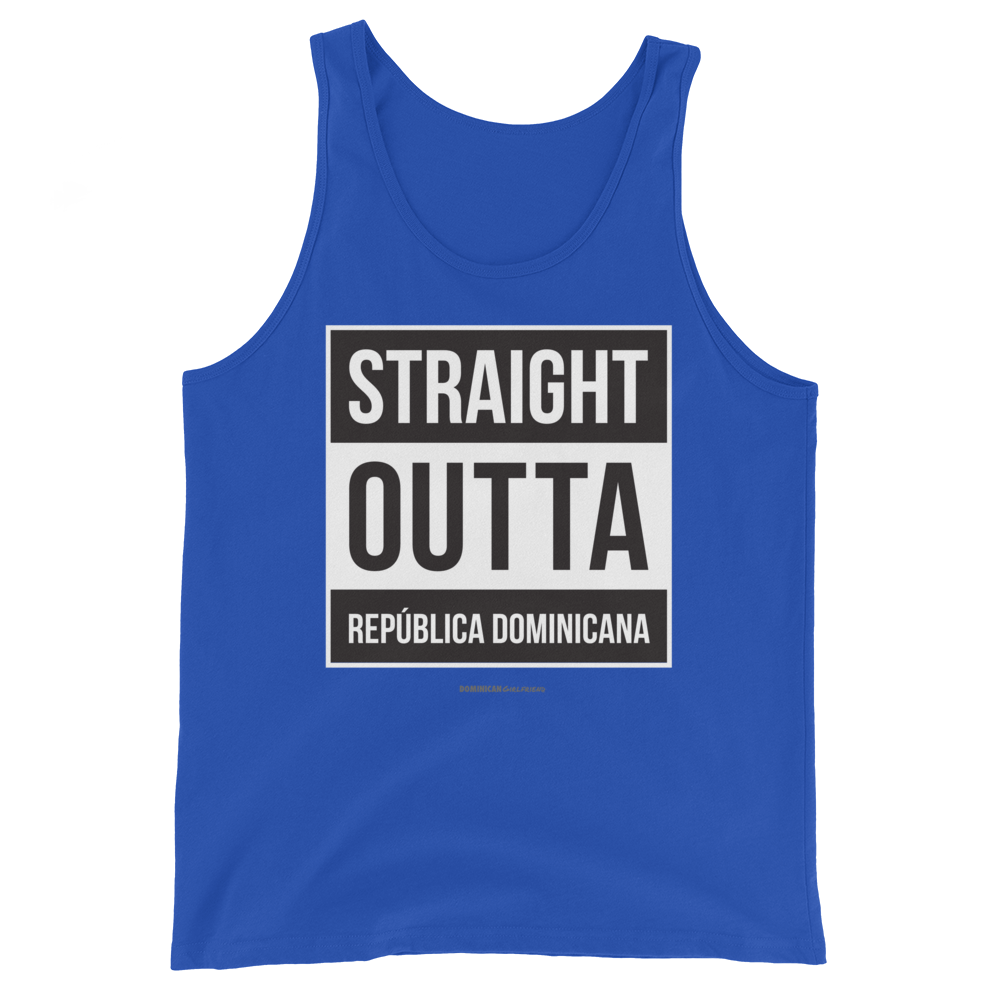 Straight Outta República Dominicana Unisex Tank Top  - 2020 - DominicanGirlfriend.com - Frases Dominicanas - República Dominicana Lifestyle Graphic T-Shirts Streetwear & Accessories - New York - Bronx - Washington Heights - Miami - Florida - Boca Chica - USA - Dominican Clothing