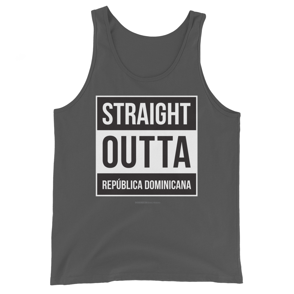 Straight Outta República Dominicana Unisex Tank Top  - 2020 - DominicanGirlfriend.com - Frases Dominicanas - República Dominicana Lifestyle Graphic T-Shirts Streetwear & Accessories - New York - Bronx - Washington Heights - Miami - Florida - Boca Chica - USA - Dominican Clothing