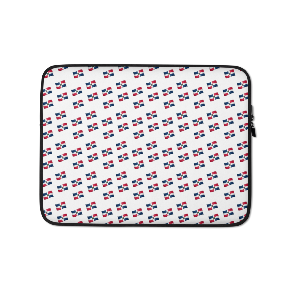 All-Over Emoji República Dominicana Flag Laptop Sleeve  - 2020 - DominicanGirlfriend.com - Frases Dominicanas - República Dominicana Lifestyle Graphic T-Shirts Streetwear & Accessories - New York - Bronx - Washington Heights - Miami - Florida - Boca Chica - USA - Dominican Clothing
