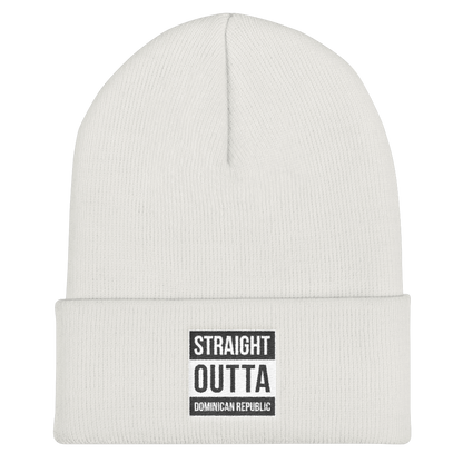 Straight Outta Dominican Republic Cuffed Beanie  - 2020 - DominicanGirlfriend.com - Frases Dominicanas - República Dominicana Lifestyle Graphic T-Shirts Streetwear & Accessories - New York - Bronx - Washington Heights - Miami - Florida - Boca Chica - USA - Dominican Clothing