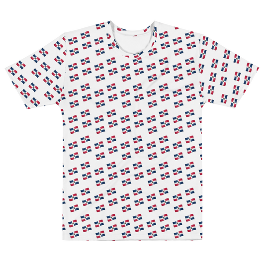All-Over Emoji República Dominicana Flag Men's T-shirt  - 2020 - DominicanGirlfriend.com - Frases Dominicanas - República Dominicana Lifestyle Graphic T-Shirts Streetwear & Accessories - New York - Bronx - Washington Heights - Miami - Florida - Boca Chica - USA - Dominican Clothing