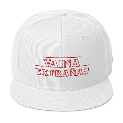 Vaina Extrañas Snapback Hat  - 2020 - DominicanGirlfriend.com - Frases Dominicanas - República Dominicana Lifestyle Graphic T-Shirts Streetwear & Accessories - New York - Bronx - Washington Heights - Miami - Florida - Boca Chica - USA - Dominican Clothing