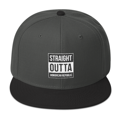 Straight Outta Dominican Republic Snapback  - 2020 - DominicanGirlfriend.com - Frases Dominicanas - República Dominicana Lifestyle Graphic T-Shirts Streetwear & Accessories - New York - Bronx - Washington Heights - Miami - Florida - Boca Chica - USA - Dominican Clothing