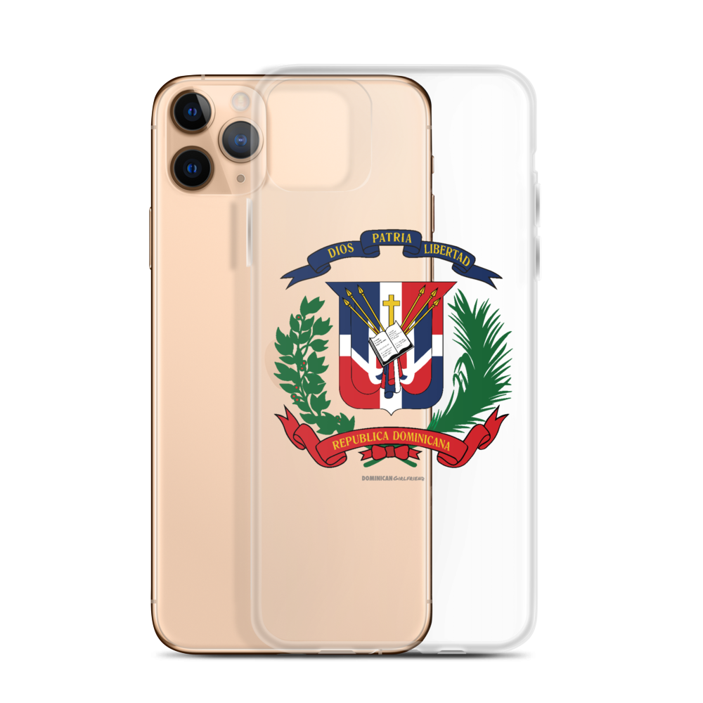 Escudo de la República Dominicana iPhone Case  - 2020 - DominicanGirlfriend.com - Frases Dominicanas - República Dominicana Lifestyle Graphic T-Shirts Streetwear & Accessories - New York - Bronx - Washington Heights - Miami - Florida - Boca Chica - USA - Dominican Clothing