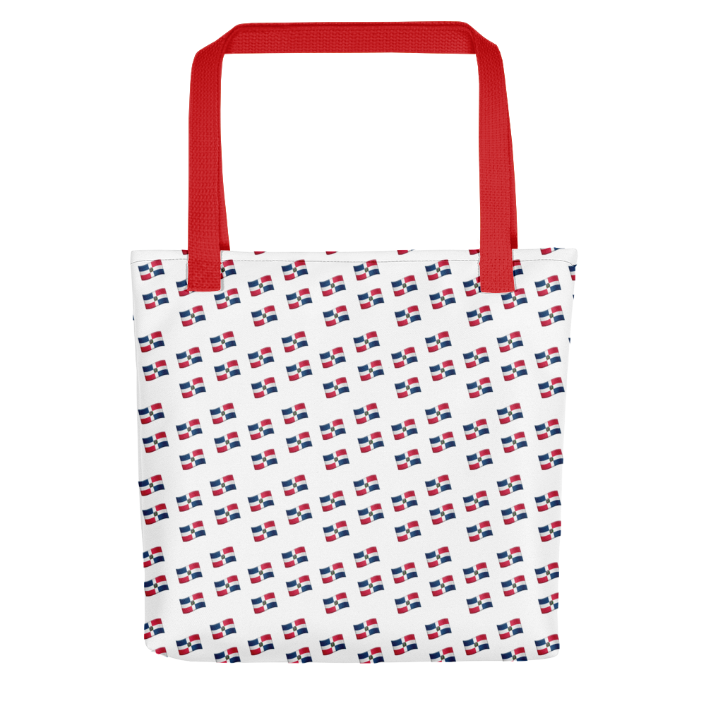All-Over Emoji República Dominicana Flag Tote bag  - 2020 - DominicanGirlfriend.com - Frases Dominicanas - República Dominicana Lifestyle Graphic T-Shirts Streetwear & Accessories - New York - Bronx - Washington Heights - Miami - Florida - Boca Chica - USA - Dominican Clothing