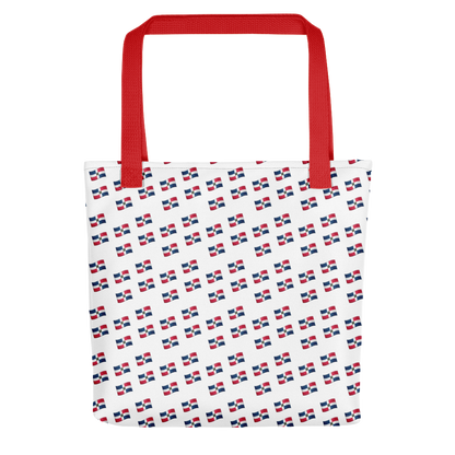 All-Over Emoji República Dominicana Flag Tote bag  - 2020 - DominicanGirlfriend.com - Frases Dominicanas - República Dominicana Lifestyle Graphic T-Shirts Streetwear & Accessories - New York - Bronx - Washington Heights - Miami - Florida - Boca Chica - USA - Dominican Clothing