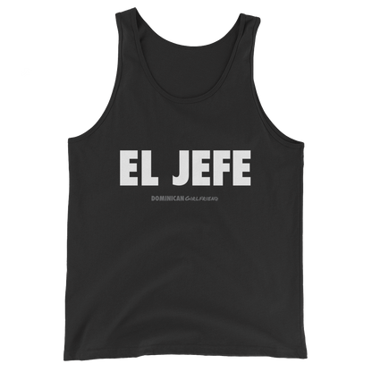 El Jefe Tank Top  - 2020 - DominicanGirlfriend.com - Frases Dominicanas - República Dominicana Lifestyle Graphic T-Shirts Streetwear & Accessories - New York - Bronx - Washington Heights - Miami - Florida - Boca Chica - USA - Dominican Clothing