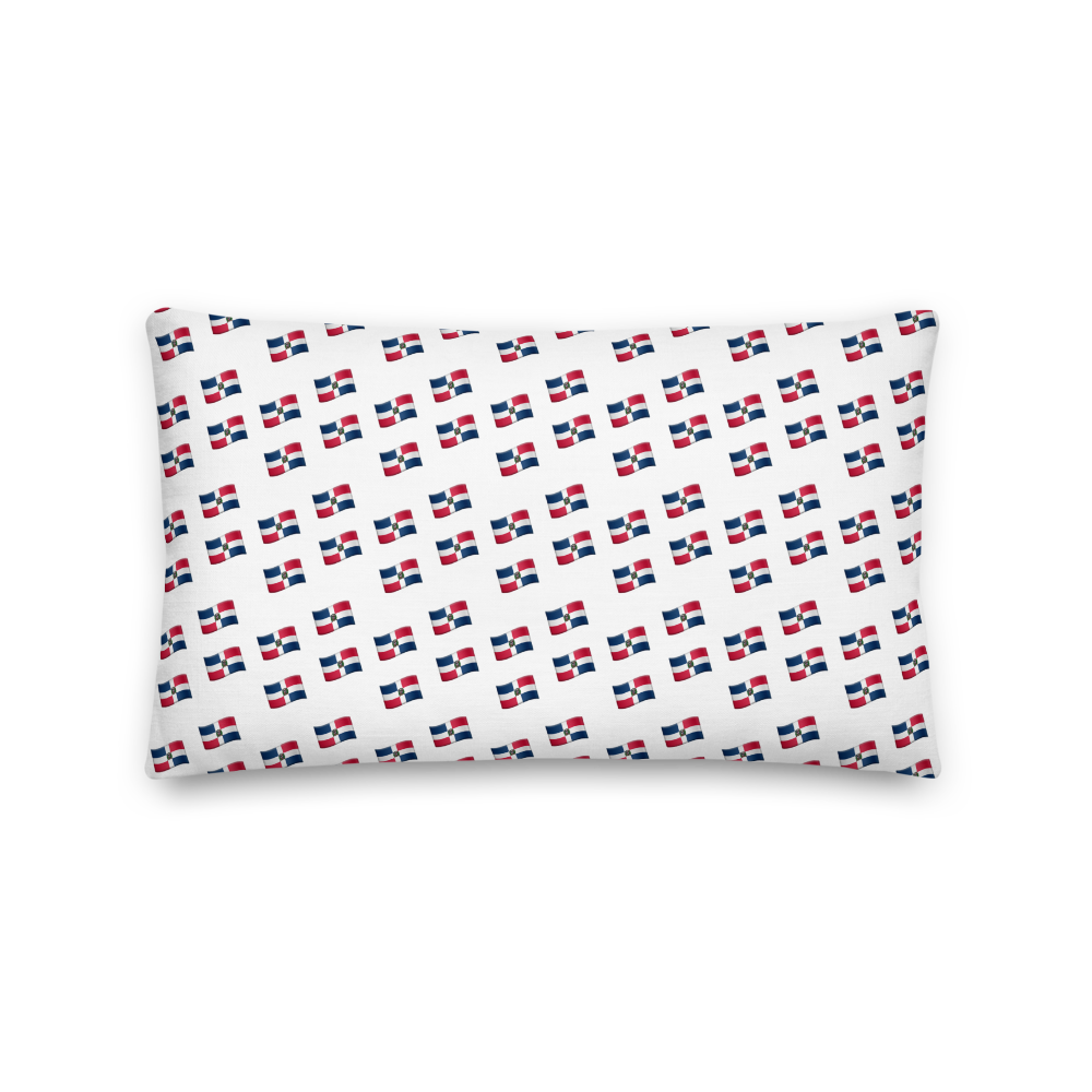All-Over Emoji República Dominicana Flag Premium Pillow  - 2020 - DominicanGirlfriend.com - Frases Dominicanas - República Dominicana Lifestyle Graphic T-Shirts Streetwear & Accessories - New York - Bronx - Washington Heights - Miami - Florida - Boca Chica - USA - Dominican Clothing