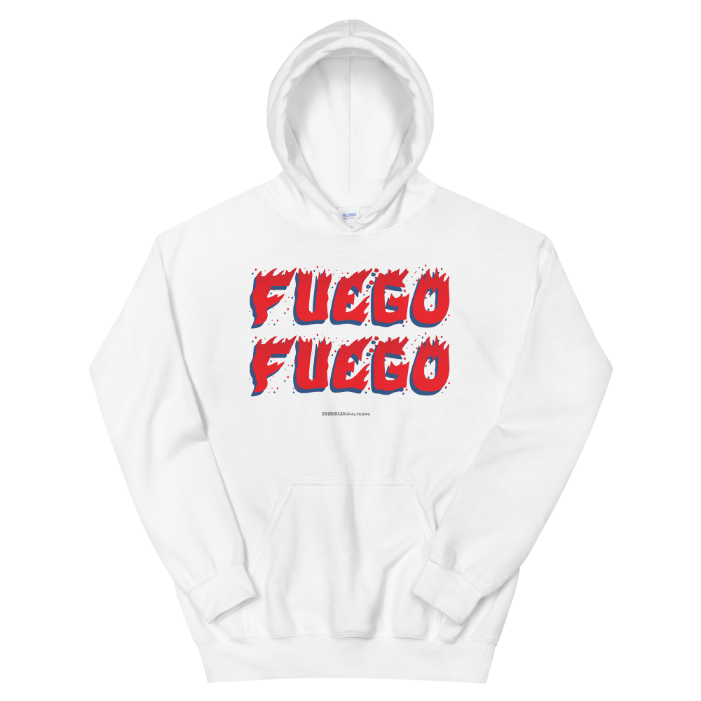Fuego Unisex Hoodie  - 2020 - DominicanGirlfriend.com - Frases Dominicanas - República Dominicana Lifestyle Graphic T-Shirts Streetwear & Accessories - New York - Bronx - Washington Heights - Miami - Florida - Boca Chica - USA - Dominican Clothing
