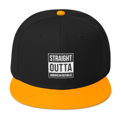 Straight Outta Dominican Republic Snapback  - 2020 - DominicanGirlfriend.com - Frases Dominicanas - República Dominicana Lifestyle Graphic T-Shirts Streetwear & Accessories - New York - Bronx - Washington Heights - Miami - Florida - Boca Chica - USA - Dominican Clothing