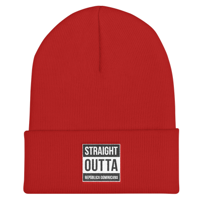 Straight Outta República Dominicana  Cuffed Beanie  - 2020 - DominicanGirlfriend.com - Frases Dominicanas - República Dominicana Lifestyle Graphic T-Shirts Streetwear & Accessories - New York - Bronx - Washington Heights - Miami - Florida - Boca Chica - USA - Dominican Clothing