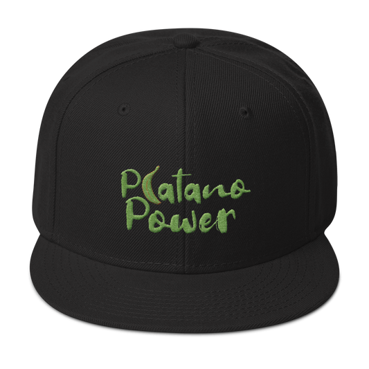 Platano Power Snapback Hat  - 2020 - DominicanGirlfriend.com - Frases Dominicanas - República Dominicana Lifestyle Graphic T-Shirts Streetwear & Accessories - New York - Bronx - Washington Heights - Miami - Florida - Boca Chica - USA - Dominican Clothing