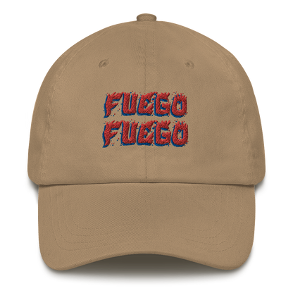 Fuego Dad hat  - 2020 - DominicanGirlfriend.com - Frases Dominicanas - República Dominicana Lifestyle Graphic T-Shirts Streetwear & Accessories - New York - Bronx - Washington Heights - Miami - Florida - Boca Chica - USA - Dominican Clothing