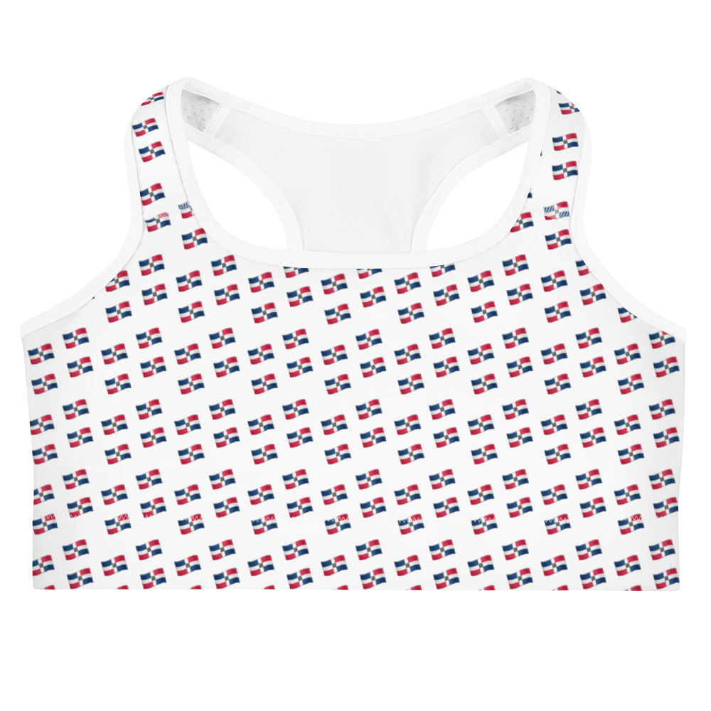 All-Over Emoji República Dominicana Flag Sports bra  - 2020 - DominicanGirlfriend.com - Frases Dominicanas - República Dominicana Lifestyle Graphic T-Shirts Streetwear & Accessories - New York - Bronx - Washington Heights - Miami - Florida - Boca Chica - USA - Dominican Clothing