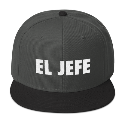 El Jefe Snapback Hat  - 2020 - DominicanGirlfriend.com - Frases Dominicanas - República Dominicana Lifestyle Graphic T-Shirts Streetwear & Accessories - New York - Bronx - Washington Heights - Miami - Florida - Boca Chica - USA - Dominican Clothing