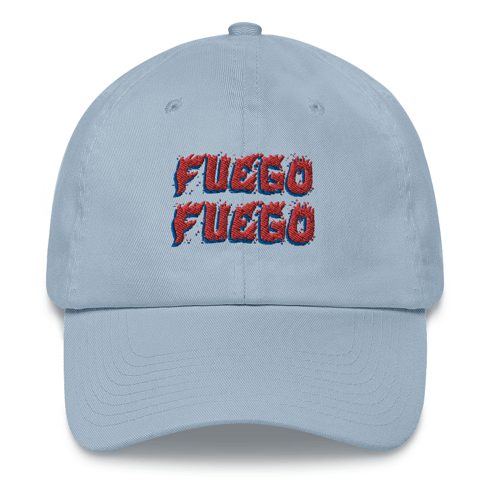 Fuego Dad hat  - 2020 - DominicanGirlfriend.com - Frases Dominicanas - República Dominicana Lifestyle Graphic T-Shirts Streetwear & Accessories - New York - Bronx - Washington Heights - Miami - Florida - Boca Chica - USA - Dominican Clothing
