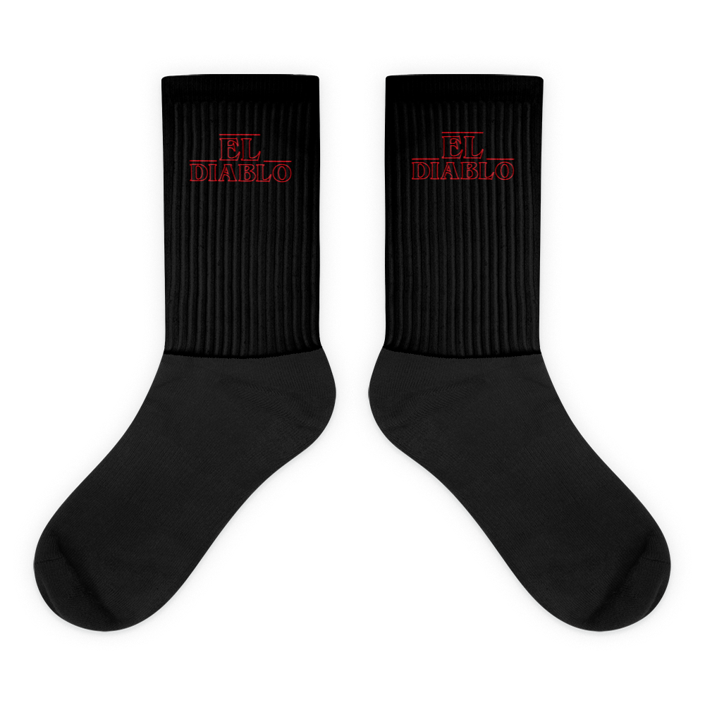 El Diablo Socks  - 2020 - DominicanGirlfriend.com - Frases Dominicanas - República Dominicana Lifestyle Graphic T-Shirts Streetwear & Accessories - New York - Bronx - Washington Heights - Miami - Florida - Boca Chica - USA - Dominican Clothing