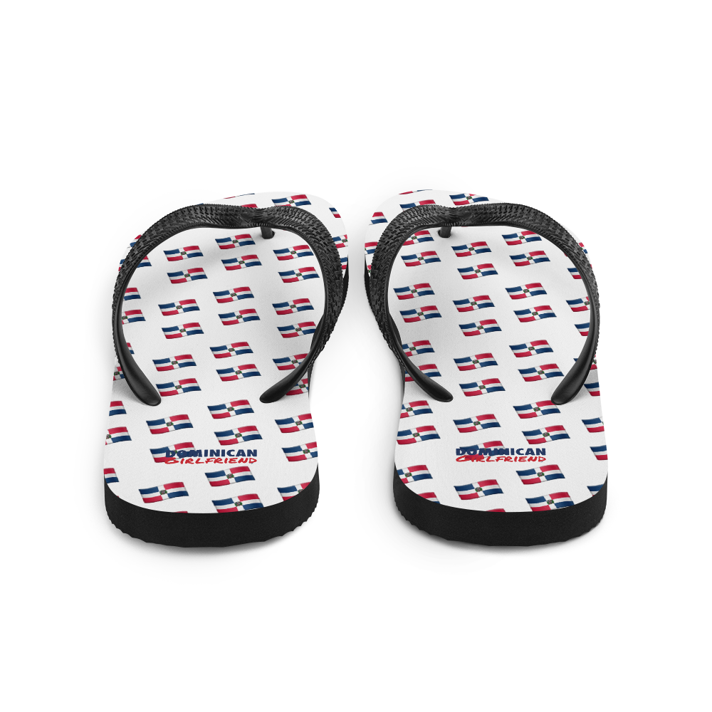 All-Over Emoji República Dominicana Flag Flip-Flops  - 2020 - DominicanGirlfriend.com - Frases Dominicanas - República Dominicana Lifestyle Graphic T-Shirts Streetwear & Accessories - New York - Bronx - Washington Heights - Miami - Florida - Boca Chica - USA - Dominican Clothing